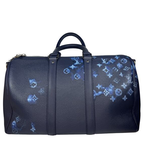 Louis Vuitton Watercolor Keepall 40 Bag Monogram Ink Blue travel bag Authentic - Picture 3 of 16